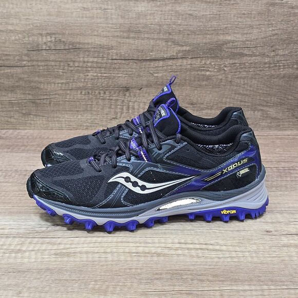 Saucony Xodus 5.0 GTX Women's Sz 9.5 Black Purple Trail Running Shoes (S10251-1) - Picture 3 of 9